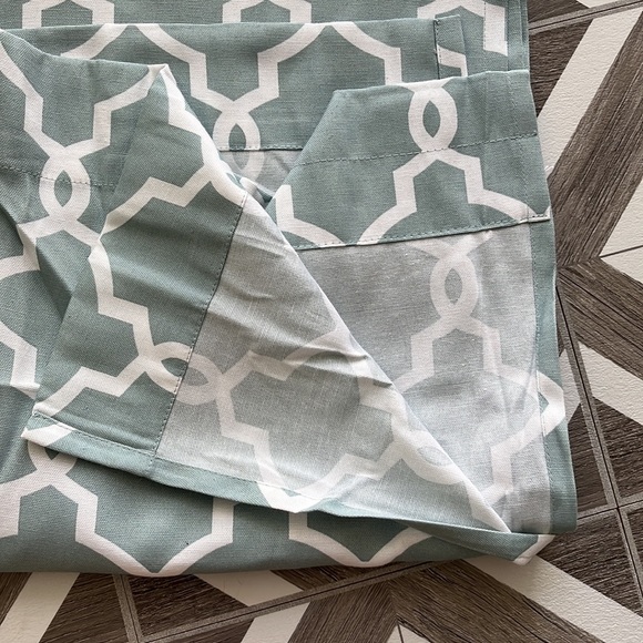 Vickery Curtain panels light filtering set teal two panels - Picture 6 of 6